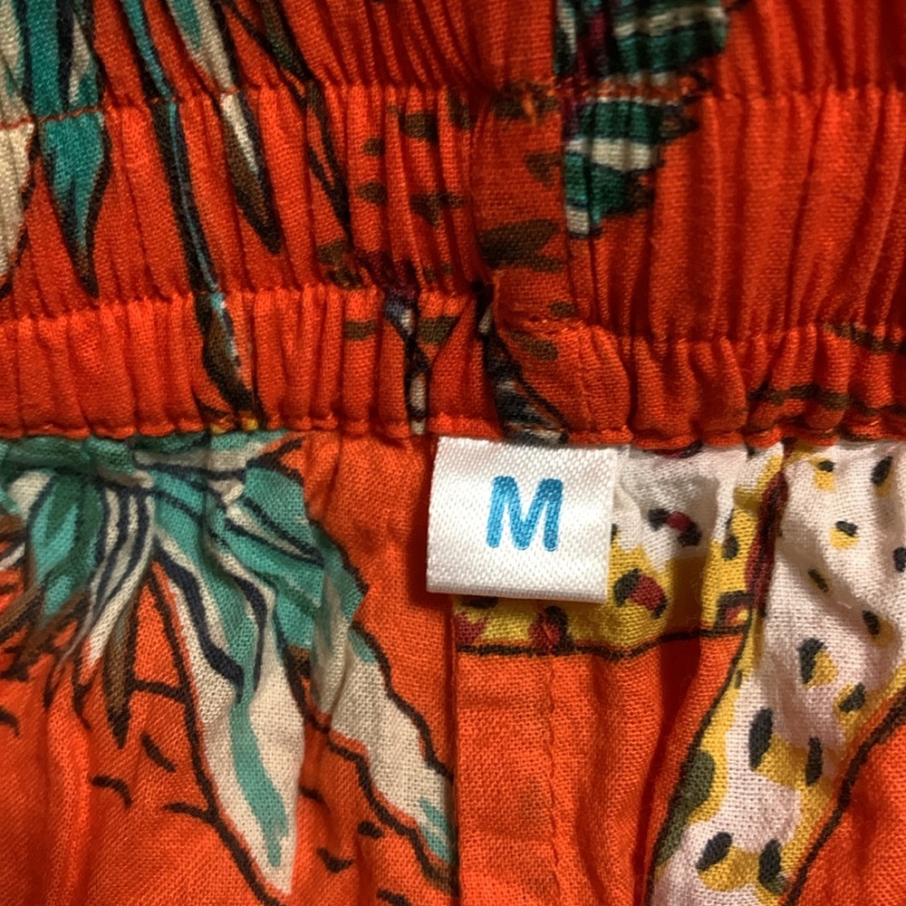 Lilbelle Women’s Kids Orange Pajama Set Medium Animal Print Fun Colorful - Picture 6 of 14